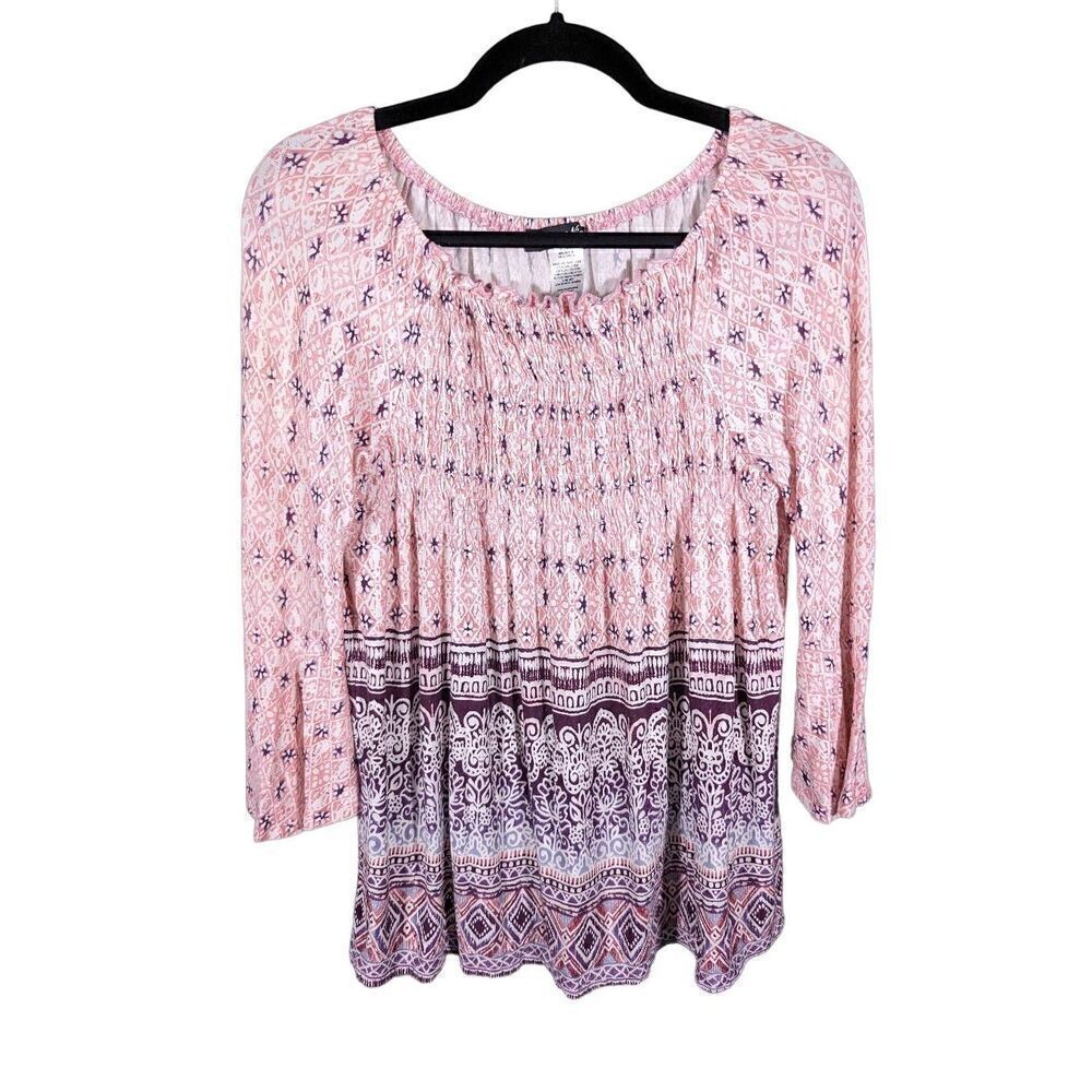 Only Nine 3/4 Sleeves Pink Top Women’s Size Small